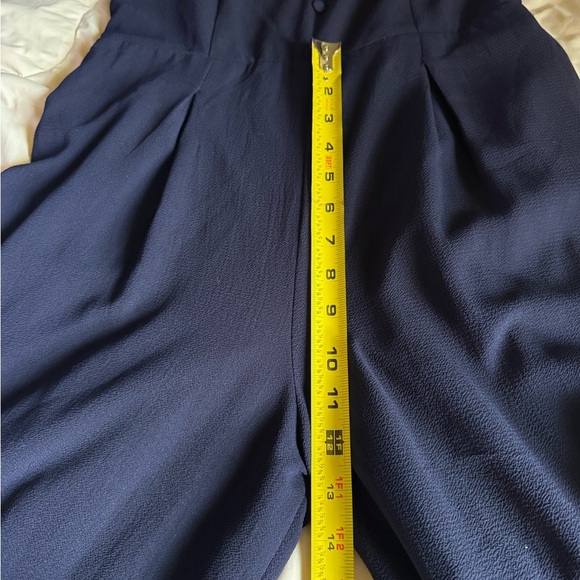 Navy Blue Sleeveless Jumpsuit - Picture 5 of 9